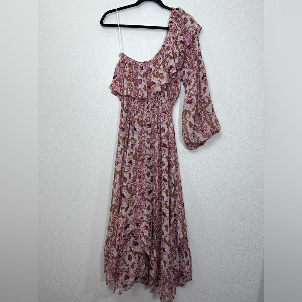 MISA LOS ANGELES Rumi One Shoulder Floral Asymmetrical Dress Size XL - Picture 2 of 10